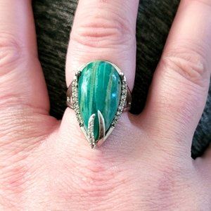 Sterling Silver Crystal Ring